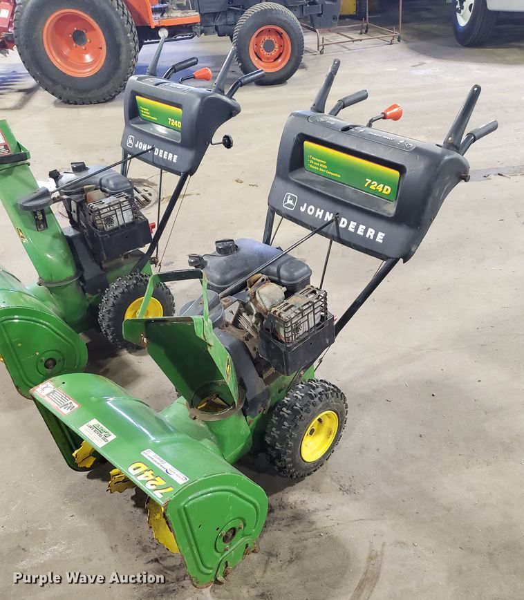 image for item GB9818 (2) John Deere 724D snow blowers