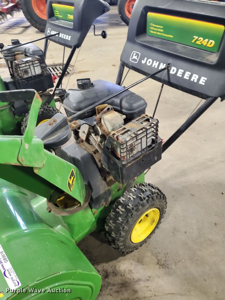 image for item GB9818 (2) John Deere 724D snow blowers