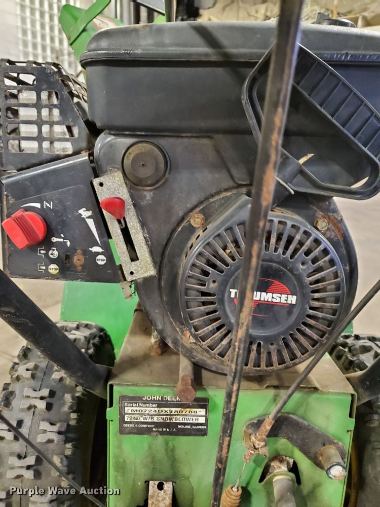 image for item GB9818 (2) John Deere 724D snow blowers