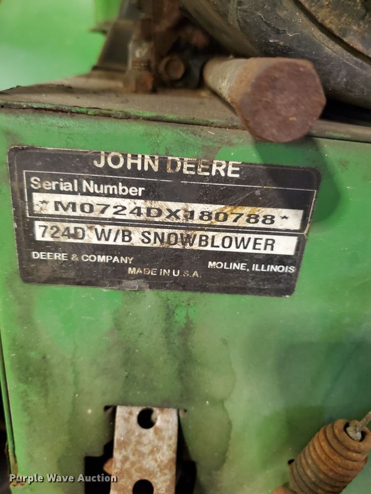 image for item GB9818 (2) John Deere 724D snow blowers