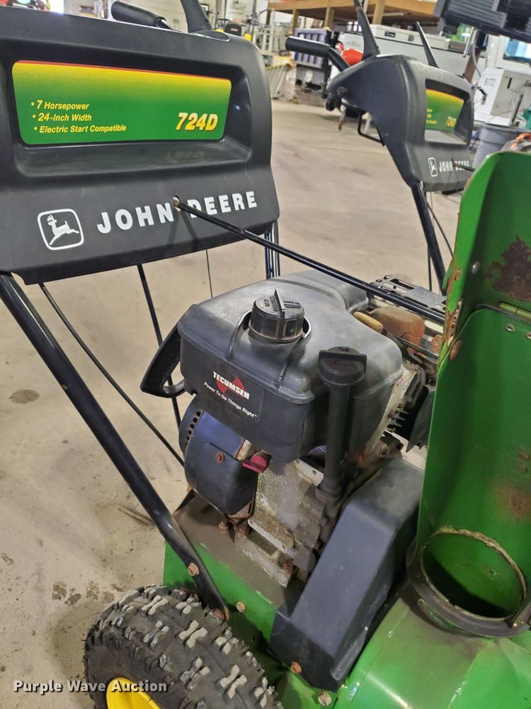 image for item GB9818 (2) John Deere 724D snow blowers