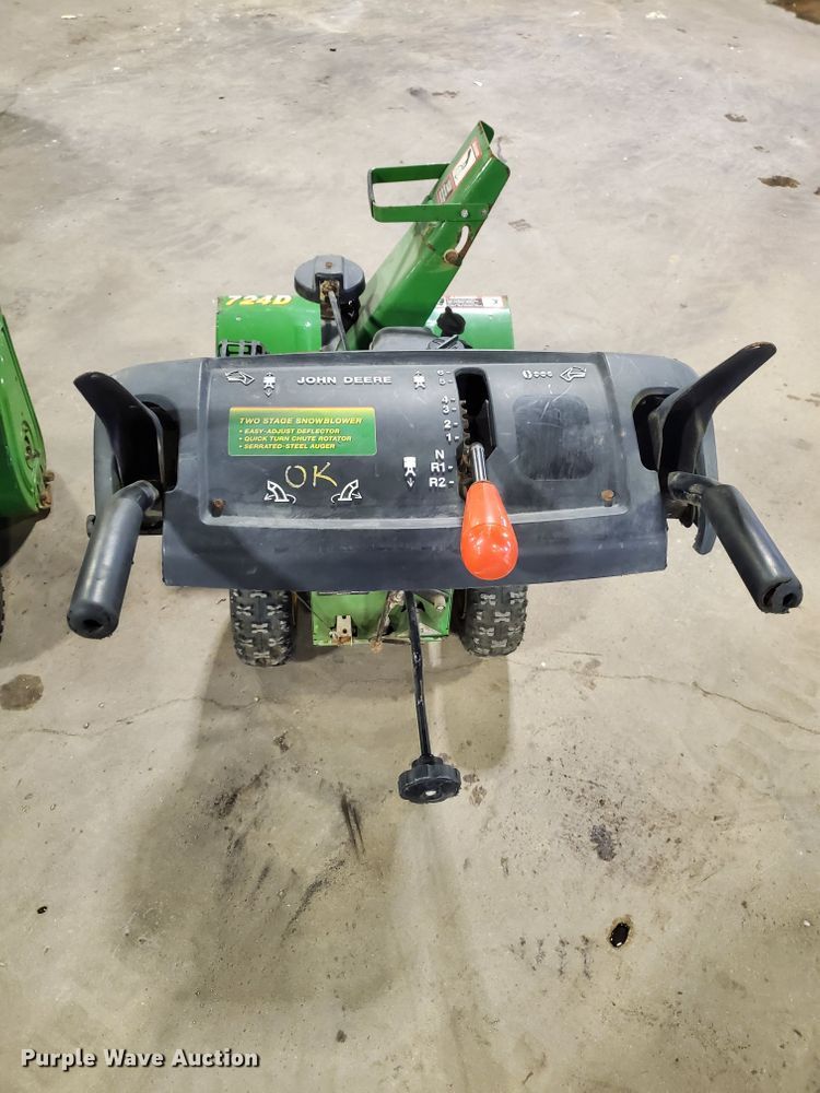 image for item GB9818 (2) John Deere 724D snow blowers