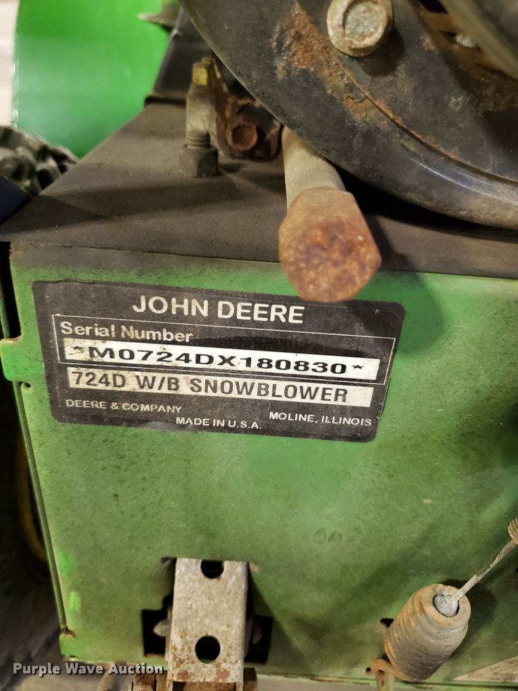 image for item GB9818 (2) John Deere 724D snow blowers