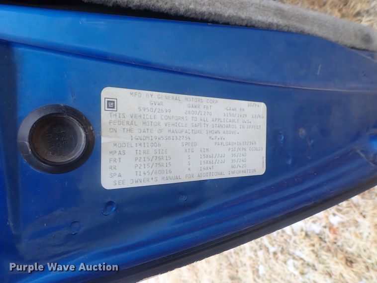 image for item GF9675 1995 Chevrolet Astro van