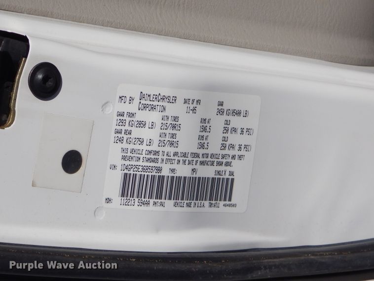 image for item GG9740 2006 Dodge Caravan van