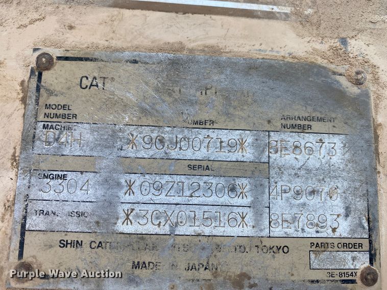 image for item GK9718 1993 Caterpillar D4H LGP Series III dozer