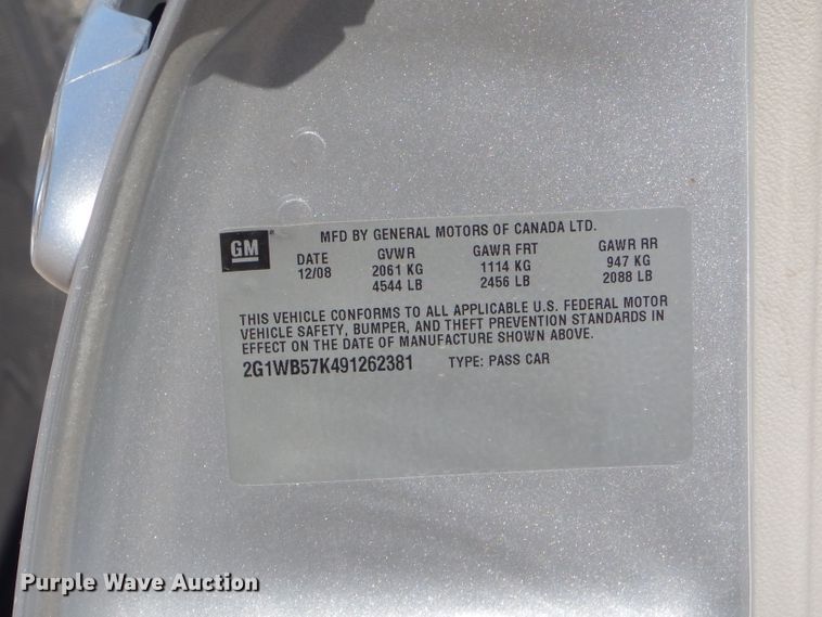 image for item GL9534 2009 Chevrolet Impala