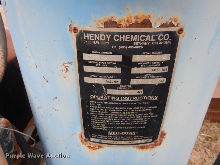 image for item GT9719 Hendy Chemical Co OPH450 steam powered pressure washer