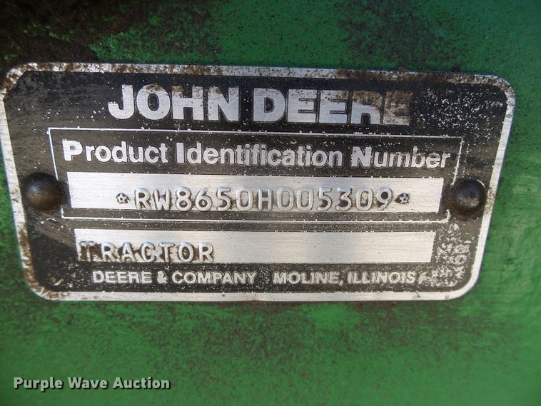 image for item DH4836 1984 John Deere 8650 4WD tractor
