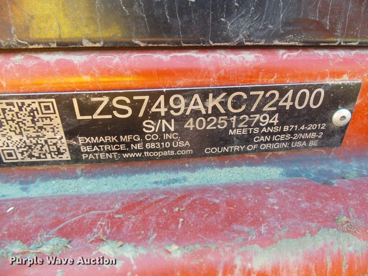 image for item DH4846 Exmark Lazer Z LZS749AKC72400 S-series ZTR lawn mower