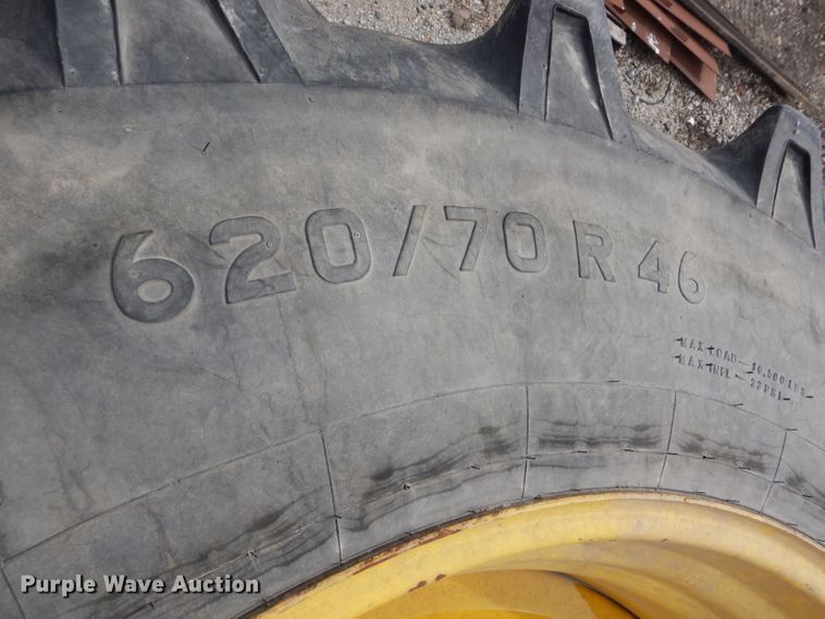 image for item GO9527 (4) Titan 620/70R46 tires and wheels