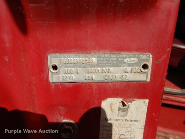 image for item GT9722 1972 Ford F605 grain truck