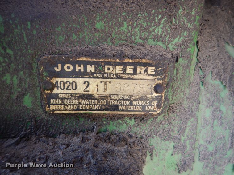 image for item GW9554 John Deere 4020 tractor