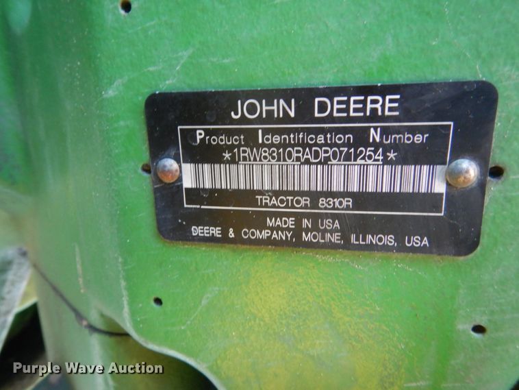image for item GW9561 2013 John Deere 8310R MFWD tractor
