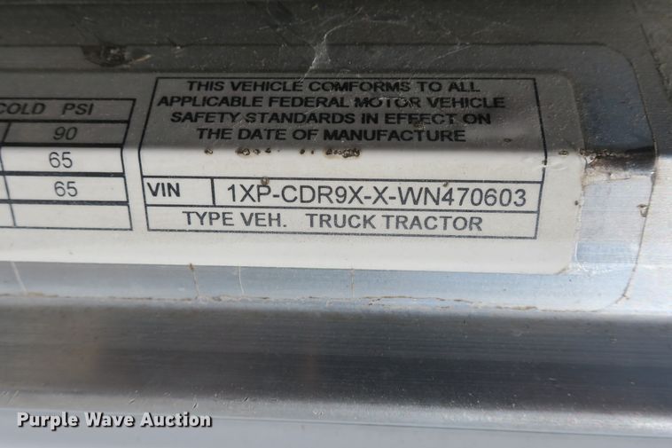 image for item DB10000 1998 Peterbilt 377 semi truck