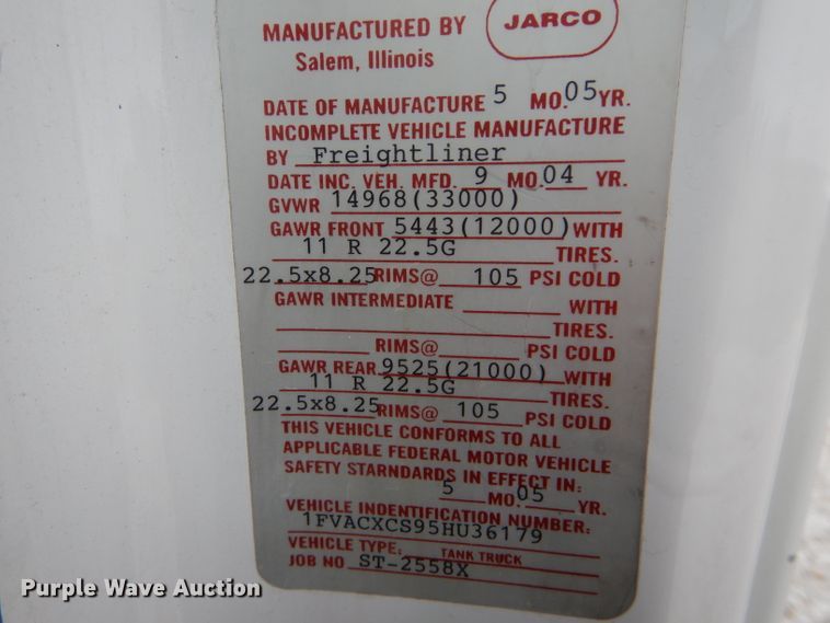 image for item DH6478 2005 Freightliner M2 truck cab and chassis