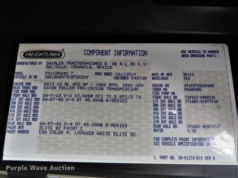 image for item DI2103 2014 Freightliner Cascadia semi truck