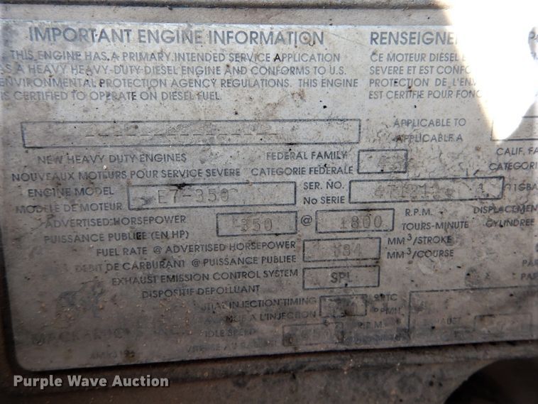 image for item DI2453 1995 Mack CH dump truck