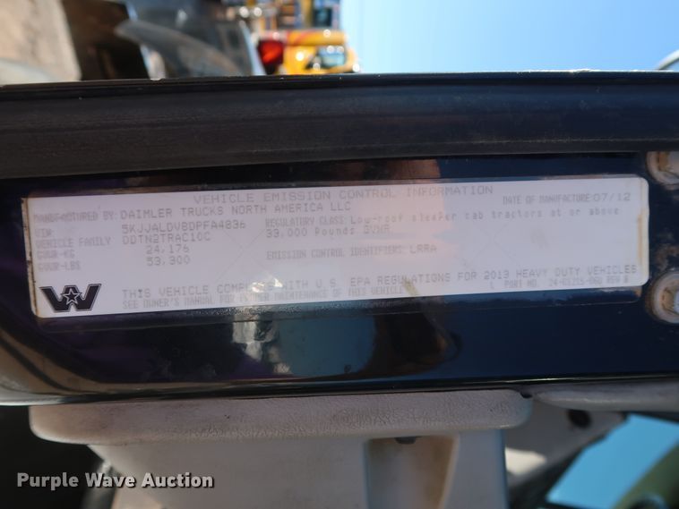 image for item GS9767 2013 Western Star 4900SB semi truck