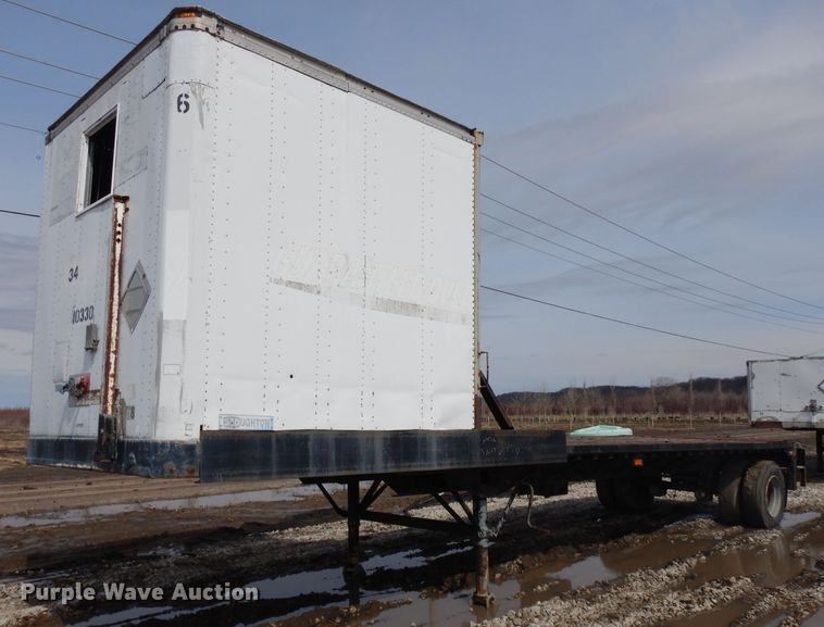 image for item GX9967 1991 Stoughton AVW345SWEDGE flatbed trailer