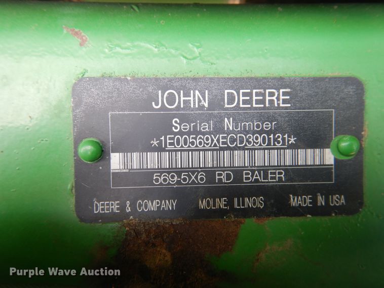 image for item DJ3019 2013 John Deere 569 Mega Wide Plus round baler