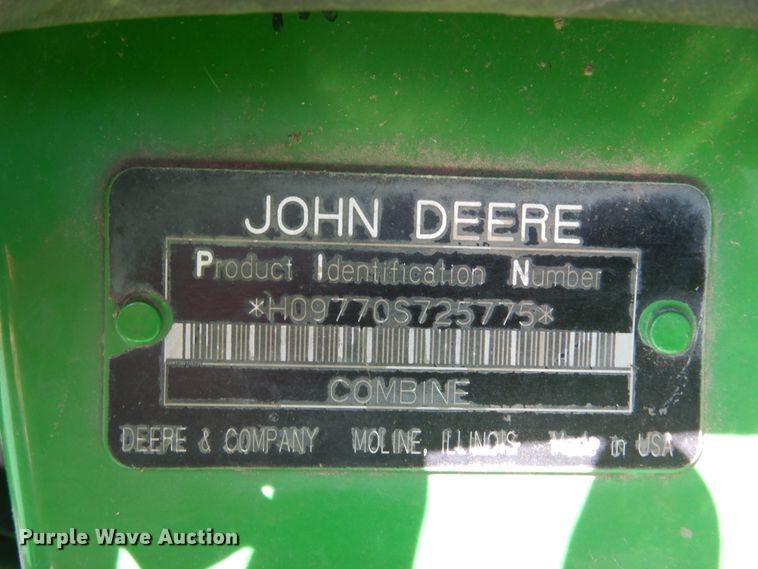 image for item DJ3027 2008 John Deere 9770 STS combine