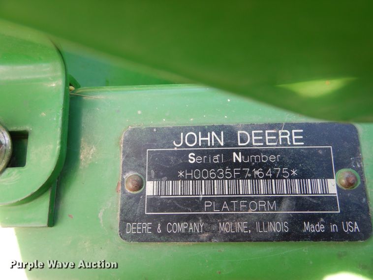 image for item DJ3037 John Deere 635 Hydraflex flex head