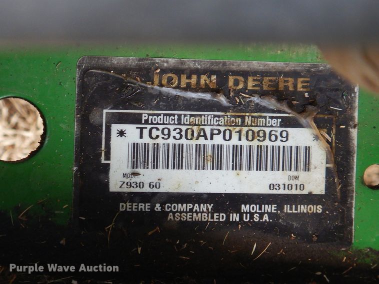 image for item DJ3063 John Deere 930A Z-Trak ZTR lawn mower