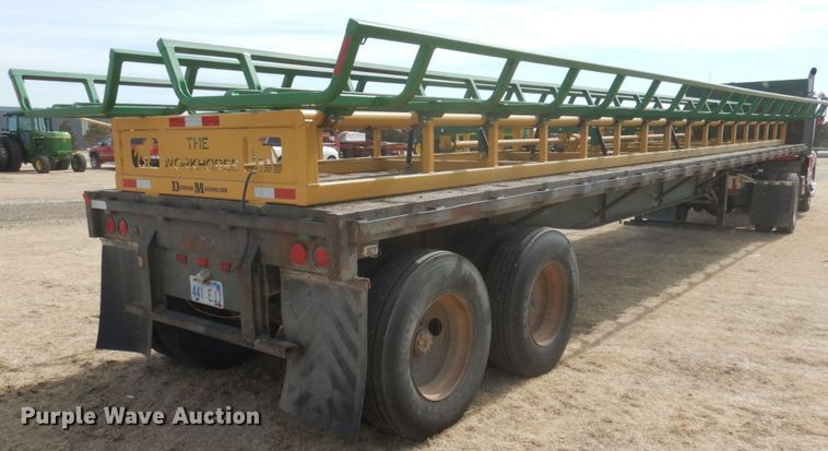image for item DJ3072 1988 Fruehauf FB8 bale carrier flatbed trailer