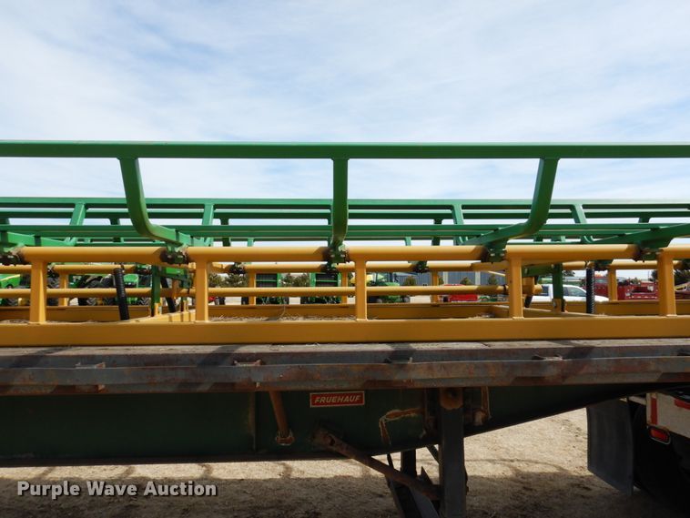 image for item DJ3072 1988 Fruehauf FB8 bale carrier flatbed trailer