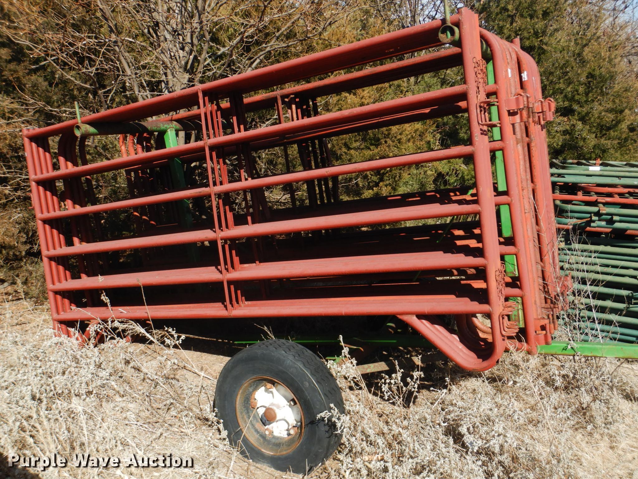 Livestock panel trailer in Wakeeney, KS Item DJ3077 sold Purple Wave