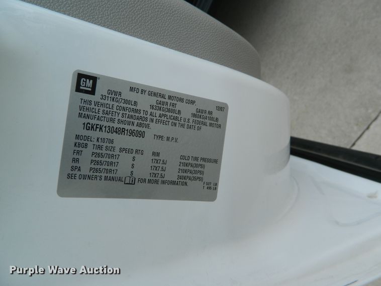 image for item DE4444 2008 GMC Yukon  SUV