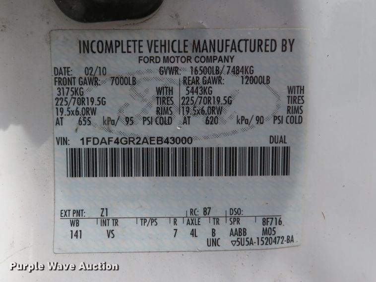 image for item DI2092 2010 Ford F450 Super Duty XL flatbed truck