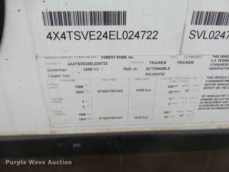 image for item FR9515 2014 Forest River Surveyor camper