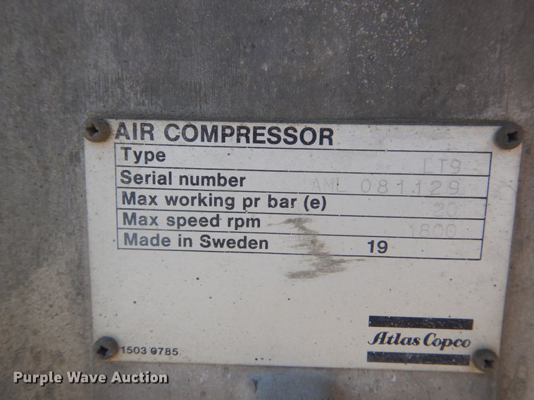 image for item GD9230 Atlas Copco LT9 air compressor