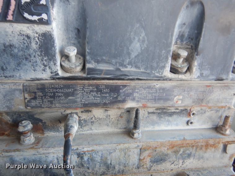 image for item GD9233 2005 Cummins ISM 350V 10.8L L6 diesel engine