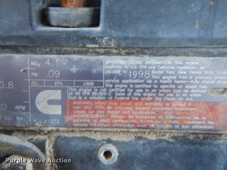 image for item GD9234 1998 Cummins M11-280 10.8L L6 diesel engine