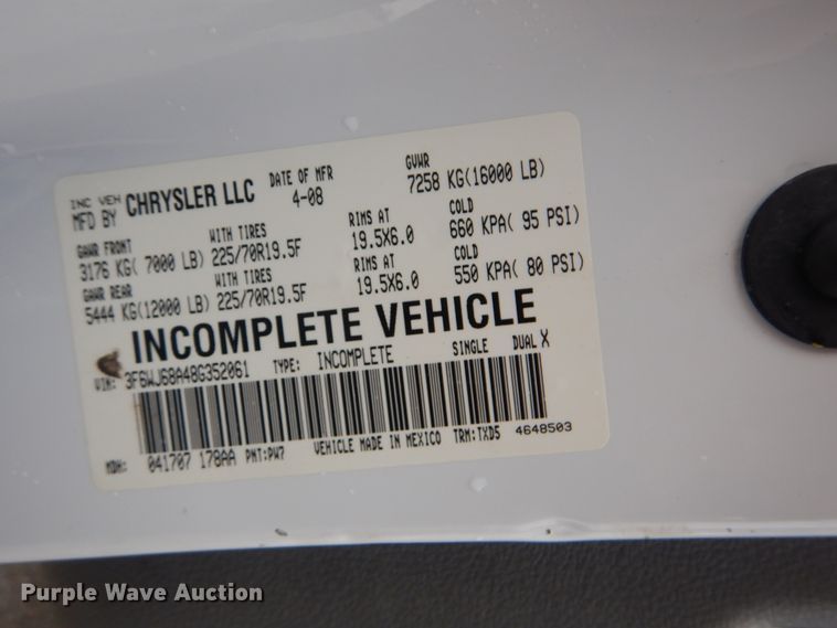 image for item GF9127 2008 Sterling Bullet 4500 Quad Cab flatbed truck