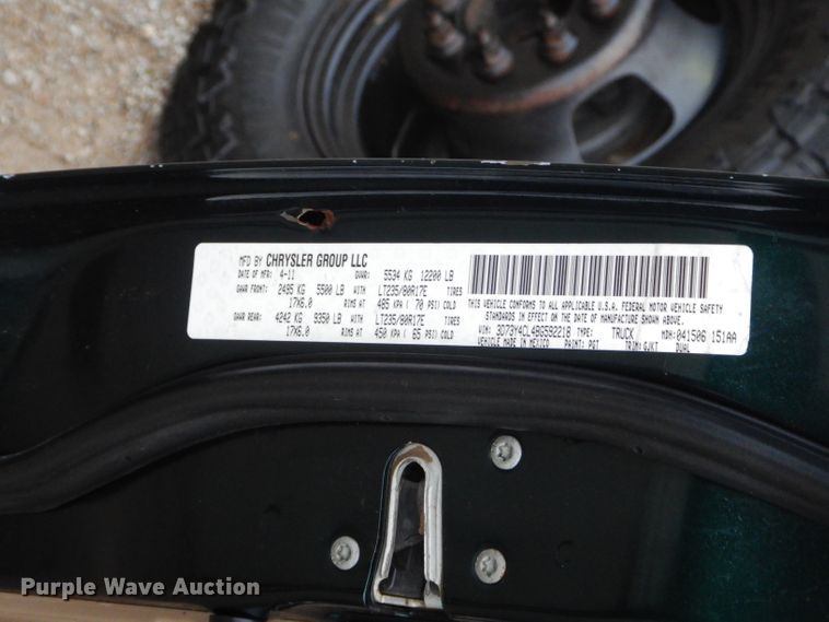 image for item GG9612 2011 Dodge Ram 3500  Crew Cab bale bed pickup truck