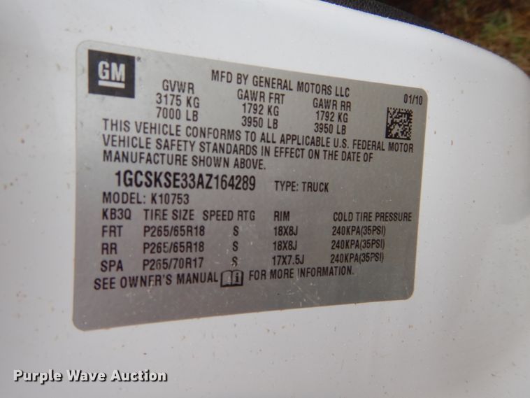 image for item GK9063 2010 Chevrolet Silverado 1500  Ext. Cab pickup truck