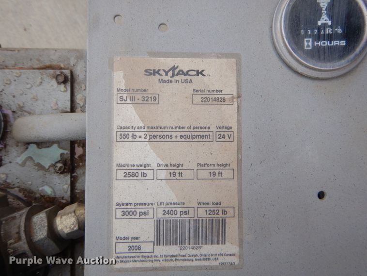 image for item GP9017 Skyjack SJIII 3219 scissor lift