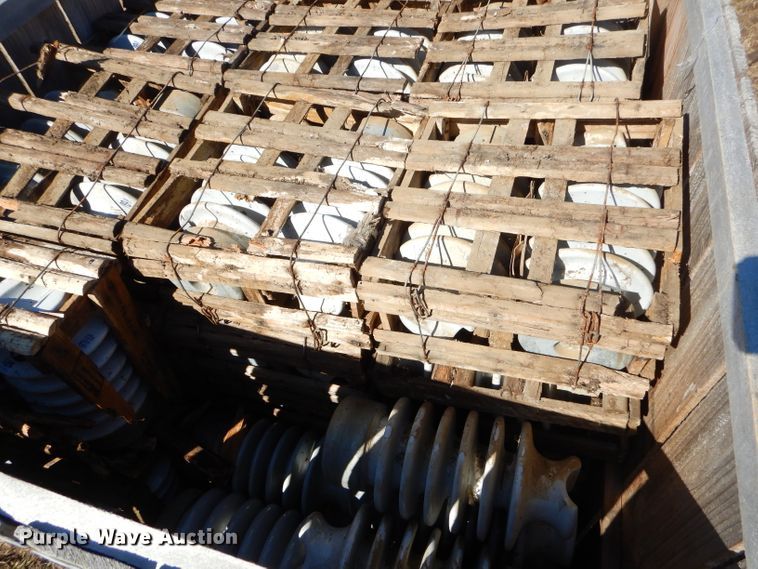 image for item GT9224 (12) pallets of high voltage porcelain insulators