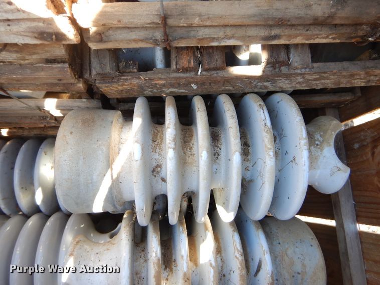image for item GT9224 (12) pallets of high voltage porcelain insulators