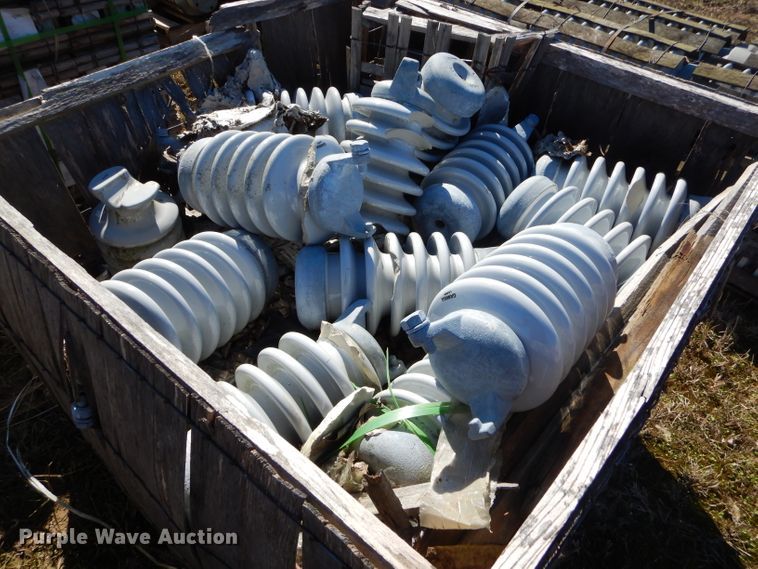 image for item GT9224 (12) pallets of high voltage porcelain insulators