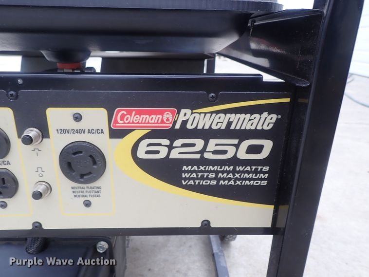 image for item GW9299 Coleman Powermate 6250 generator