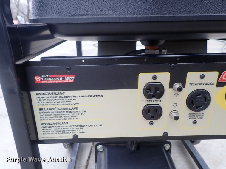 image for item GW9299 Coleman Powermate 6250 generator