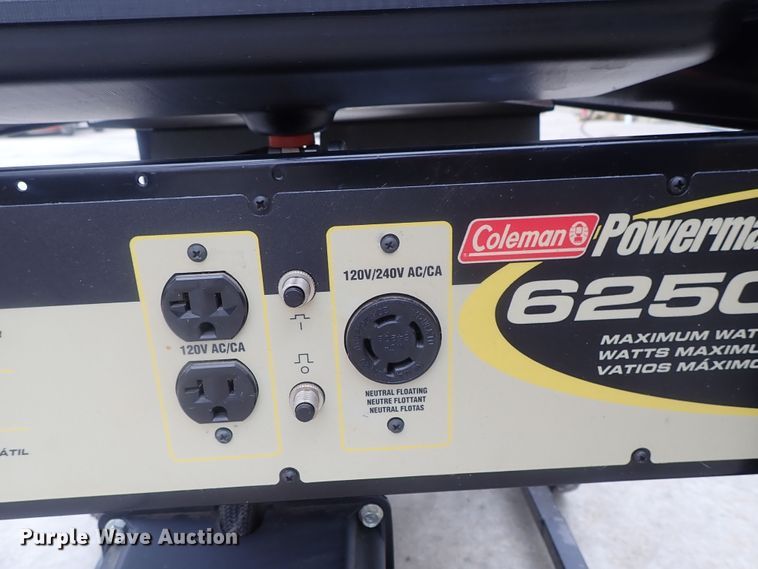 image for item GW9299 Coleman Powermate 6250 generator