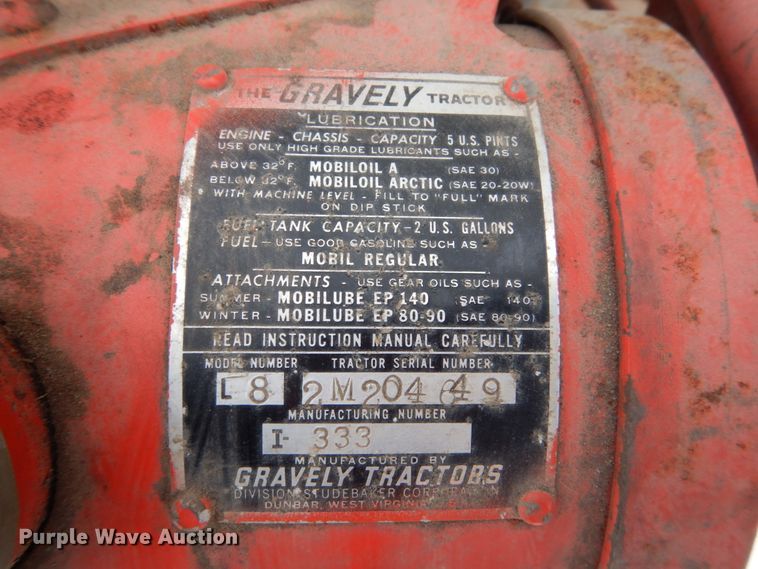 image for item GW9579 Gravely L8 lawn mower