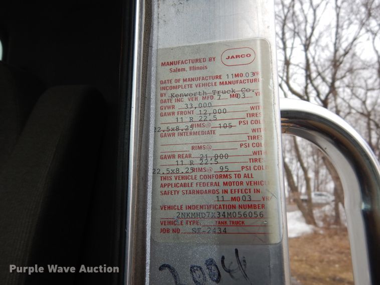 image for item GW9622 2004 Kenworth T300 propane delivery truck