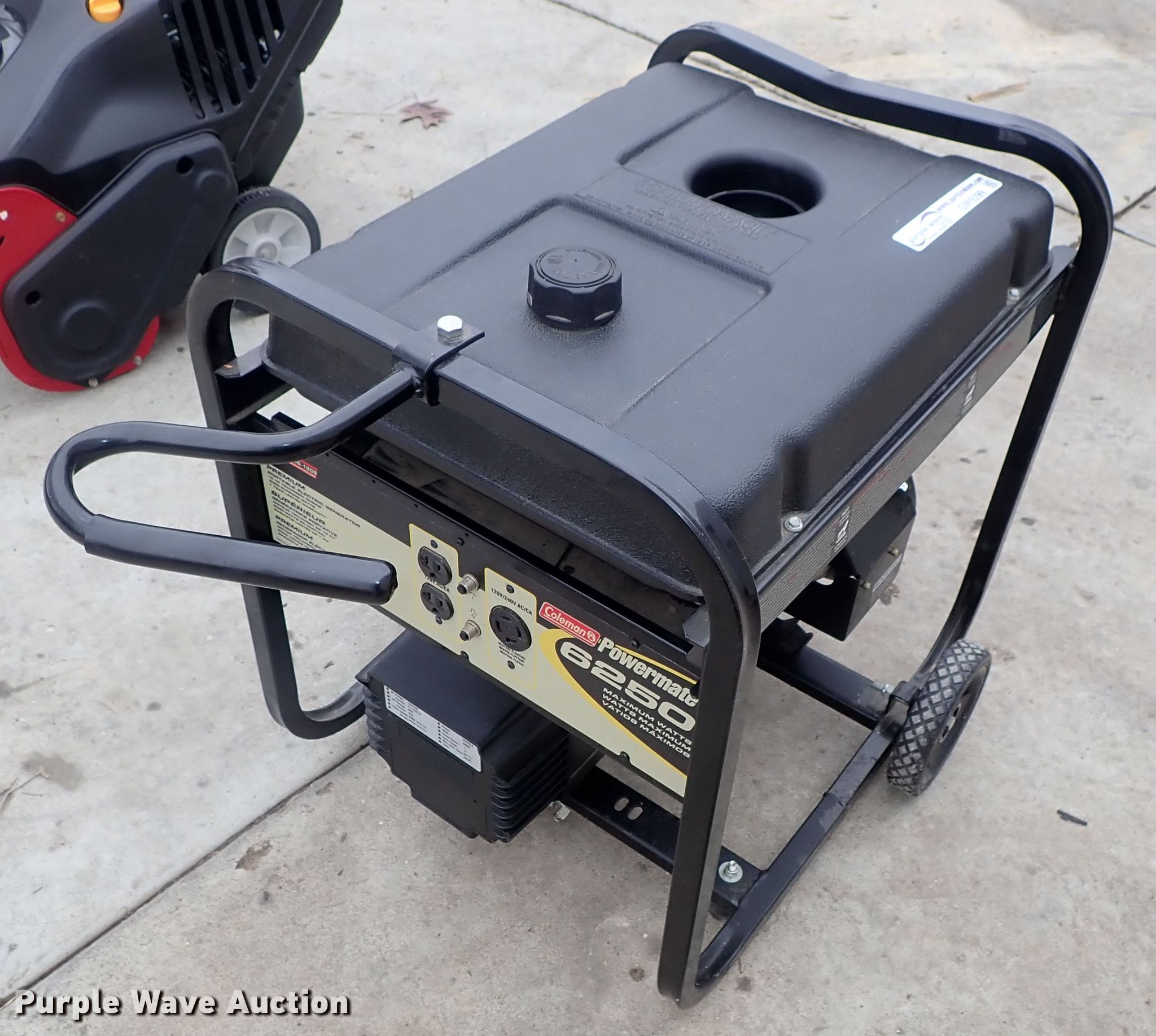 Coleman Powermate 6250 generator in Sedgwick, KS Item GW9299 sold